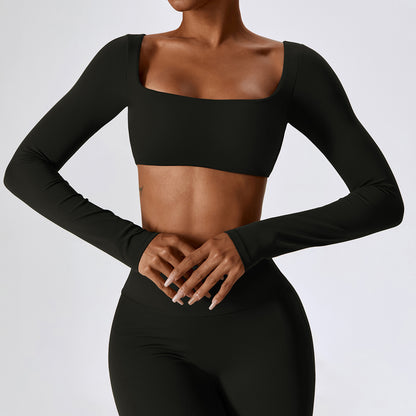 Long Sleeve Yoga Crop Top