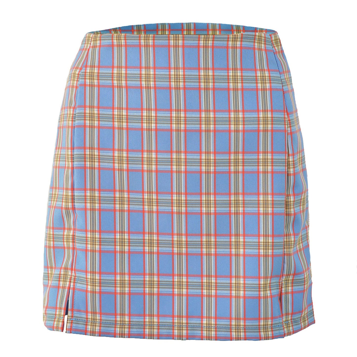 High Waist Retro Plaid Skirt