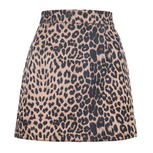 Leopard Print Mini Skirt