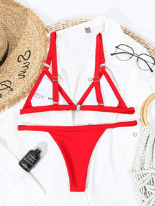 Popular Solid Color Bikini Swimsuit