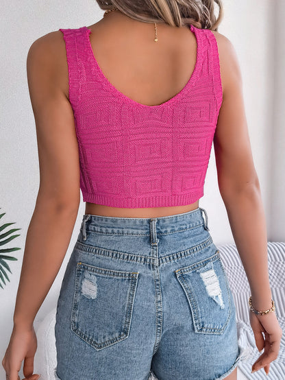 Knotted Knit Crop Blouse