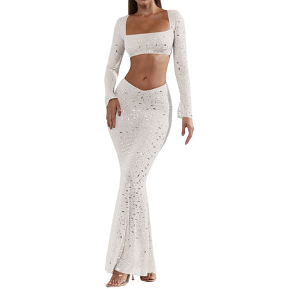 Rhinestone Mermaid Skirt Set