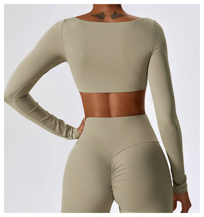 Long Sleeve Yoga Crop Top