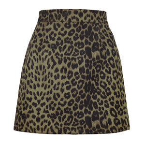 Leopard Print Mini Skirt