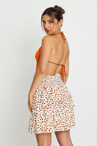 Halterneck String Tie Backless Top