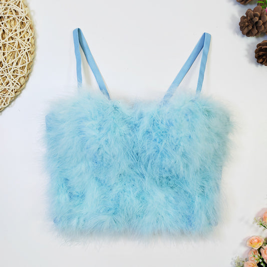 Feather Cropped Camisole