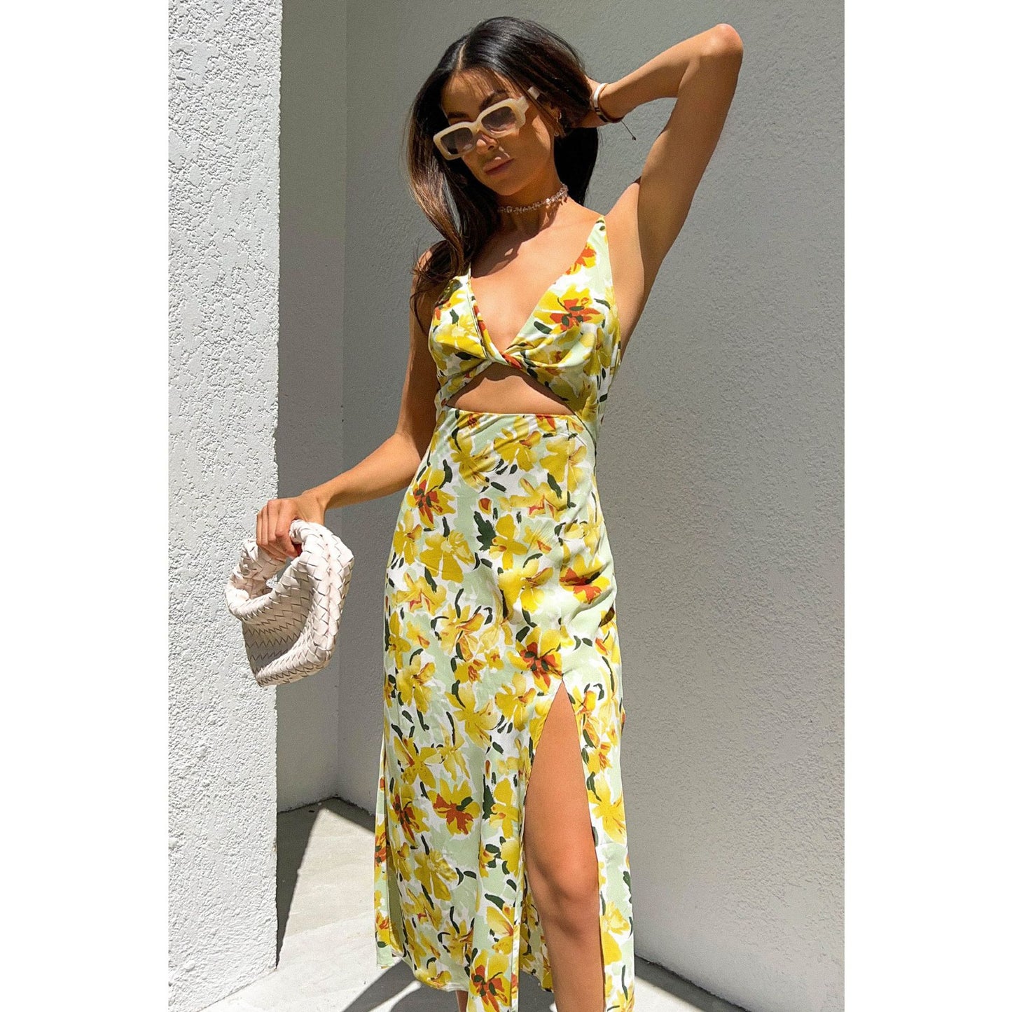 Floral Spring Maxi Slit Dress