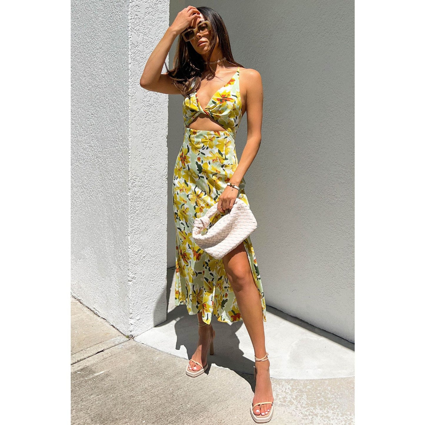 Floral Spring Maxi Slit Dress