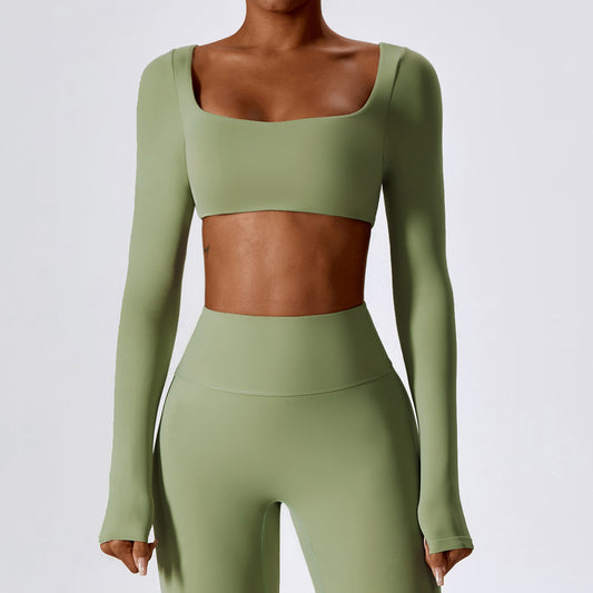 Long Sleeve Yoga Crop Top