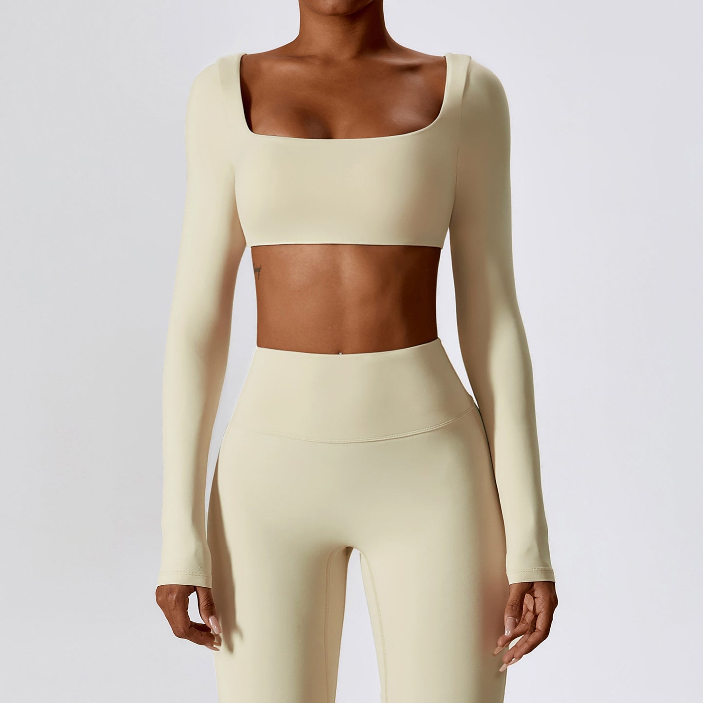 Long Sleeve Yoga Crop Top