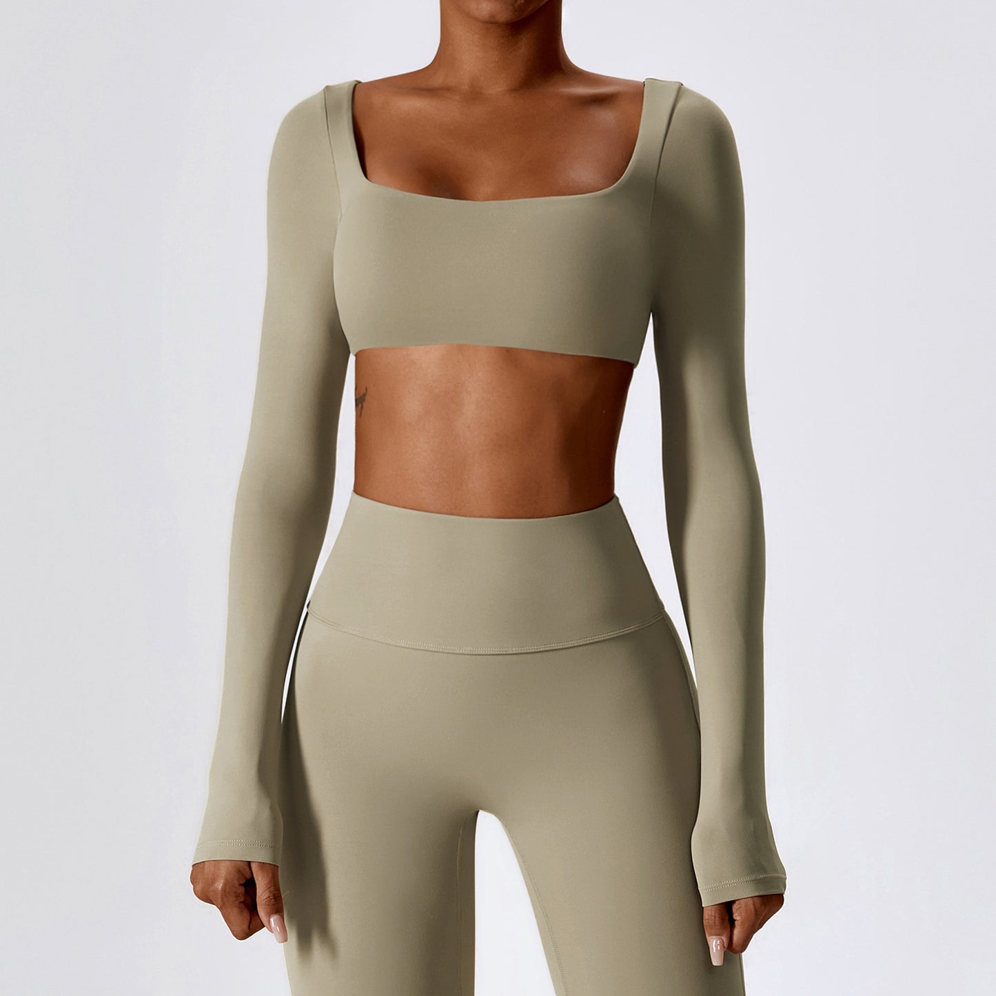 Long Sleeve Yoga Crop Top