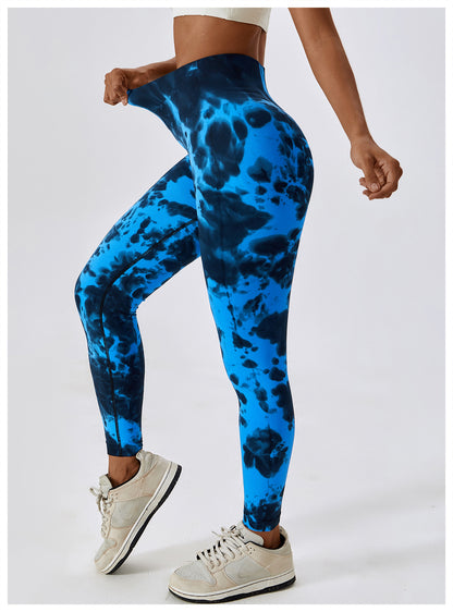 High Waist Tie Dye Yoga Pants