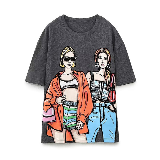 Two Besties Printed Tee