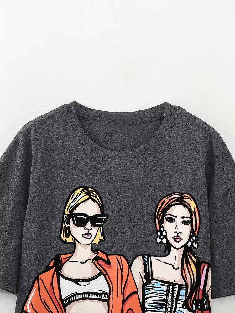 Two Besties Printed Tee