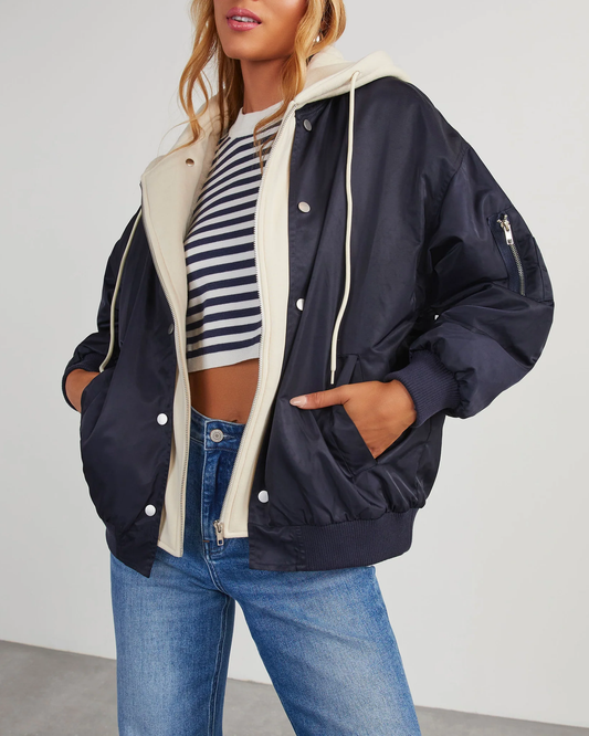 Plush Lined Bomber Jacket