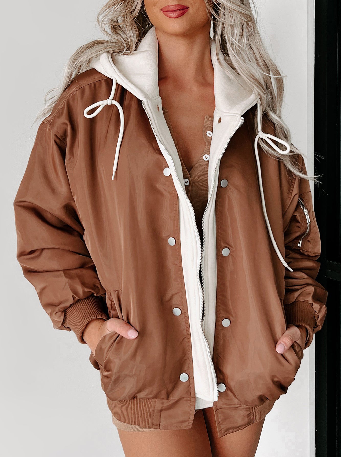 Plush Lined Bomber Jacket