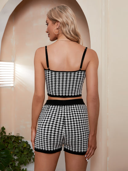 Checkered Two Piece Casual Set